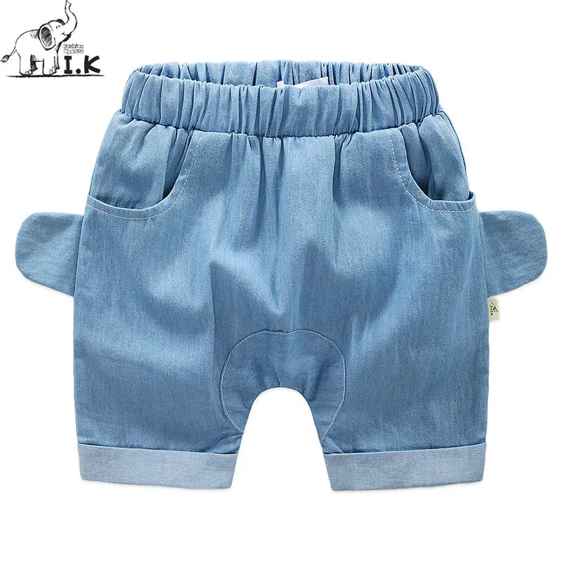 I.K/Брендовые джинсовые штаны для мальчиков с забавными ушками, Новое поступление, летние хлопковые штаны для маленьких мальчиков, брюки для