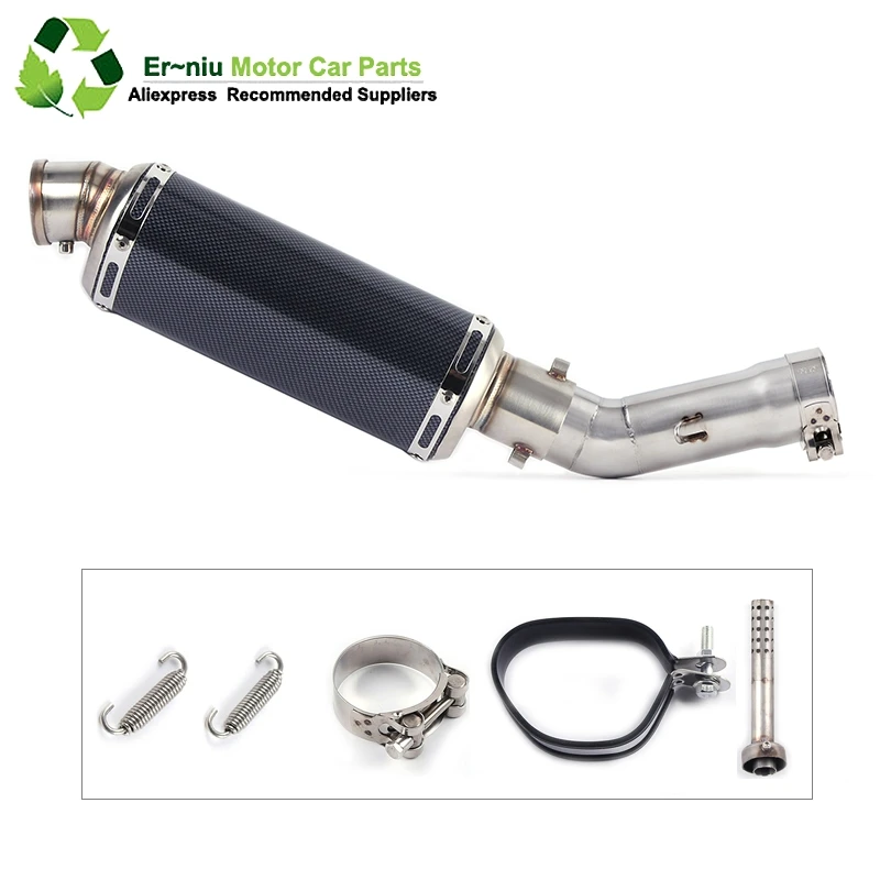 

Motorcycle Full Exhaust Muffler System Link Contact Middle Pipe Link Pipe with DB KILLER Slip-On for Yamaha FZ800 FZ8 2011-2013