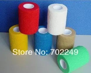 

wholesale7.5cm x 4.5m PURE color self adhesive non woven cohesive bandage