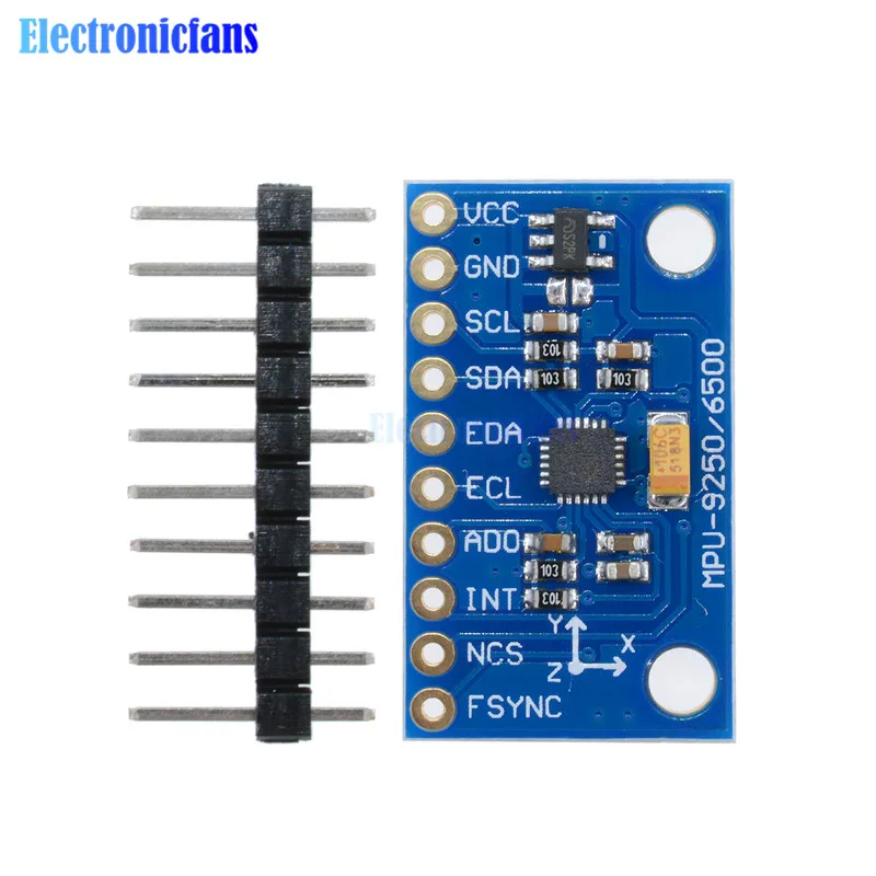 1 комплект SPI IIC/iec GY-9250 MPU 9250 MPU-9250 9-Axis Attitude+ гироскоп+ акселератор+ магнитометр Модуль датчика MPU9250 3-5 в питание