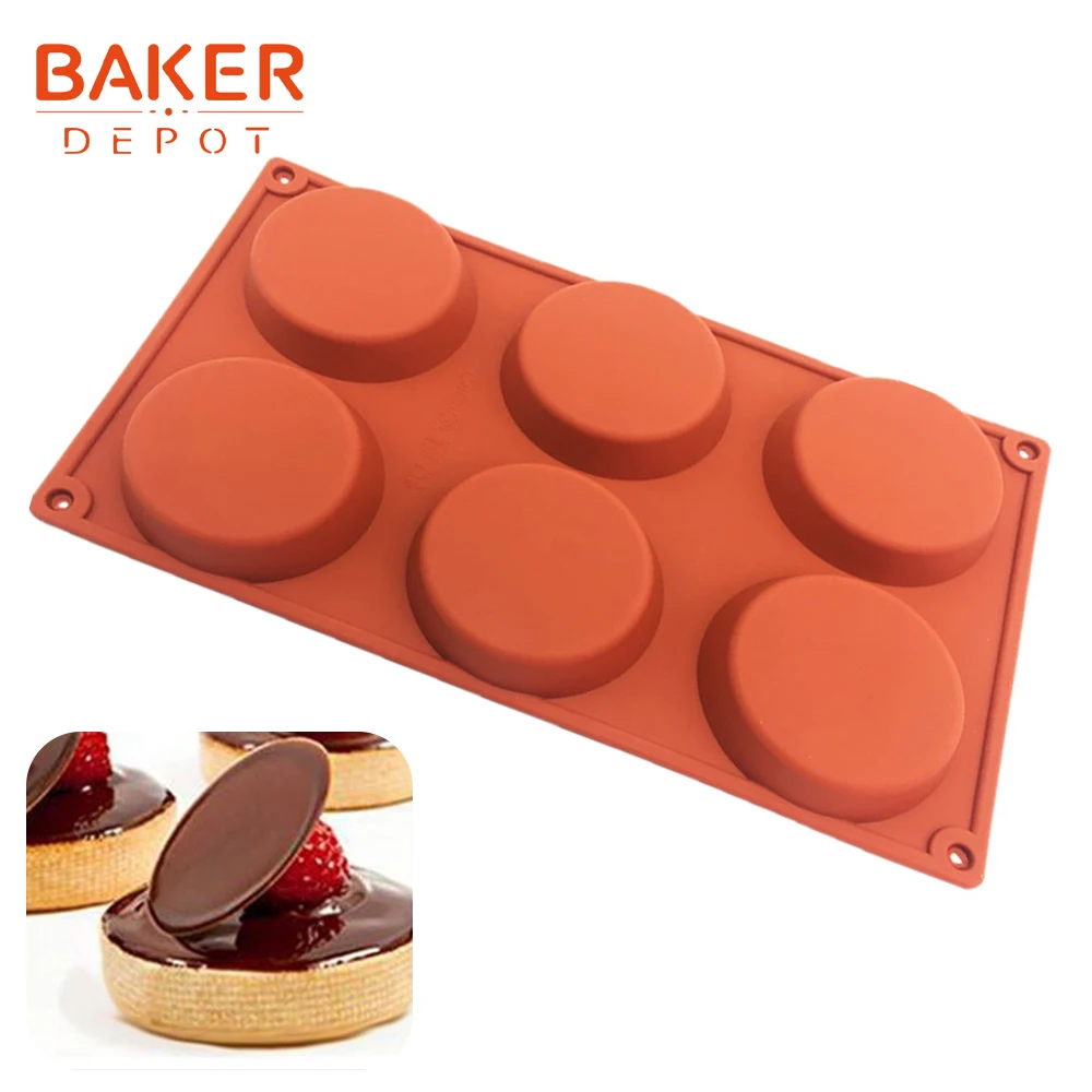 BAKER DEPOT силиконовая форма для формы для изготовления мыла, шоколада, круглая форма для выпечки торта, Форма мыла ручной работы для пудинга и желе, форма для выпечки кондитерских изделий - Цвет: CDY-045