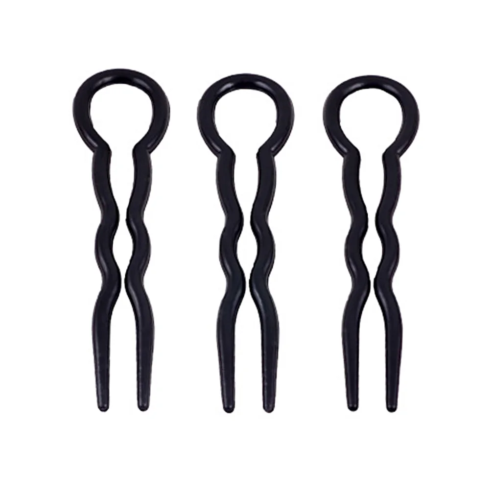 3 قطعة/المجموعة مقاطع U على شكل دبابيس الشعر التصميم أدوات سريعة عصا تصفيف العملي تويست كعكة النساء الشعر شوكة
