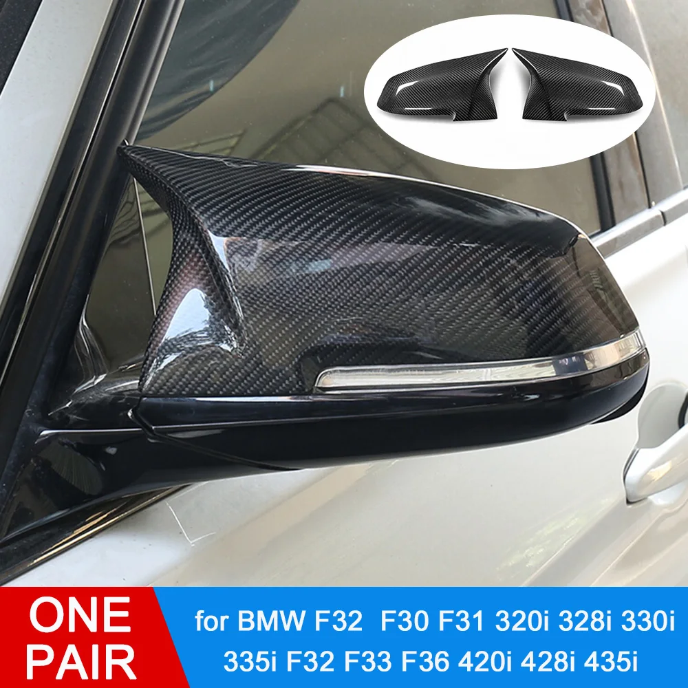 

2pcs Rearview Mirror Shells Side Wing Mirror Cover Cap Bright Black Pair Fit For BMW F32 F30 F31 F33 F36 Car Styling Parts