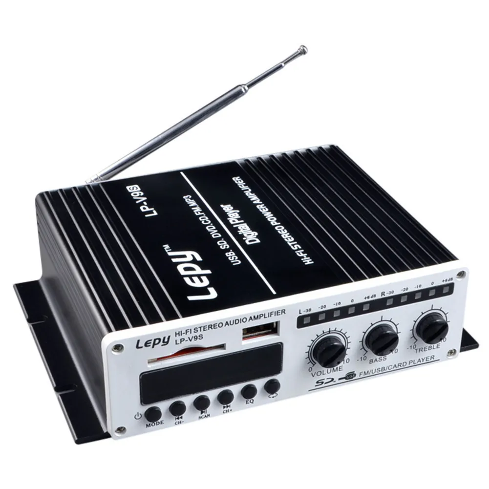 2x20 Вт 2CH Hi Fi автомобильный усилитель стерео L/R RCA цифровой аудиоусилитель с USB SD DVD CD