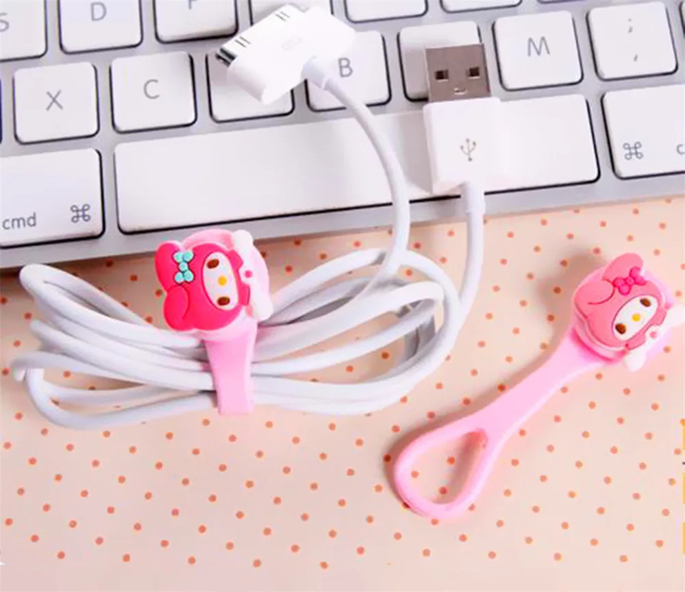 3Pcs Cute Mini Cartoon Earphone Cable Winder Charging Wire Cord Organizer Holder for iPhone Android Multi-styles | Электроника