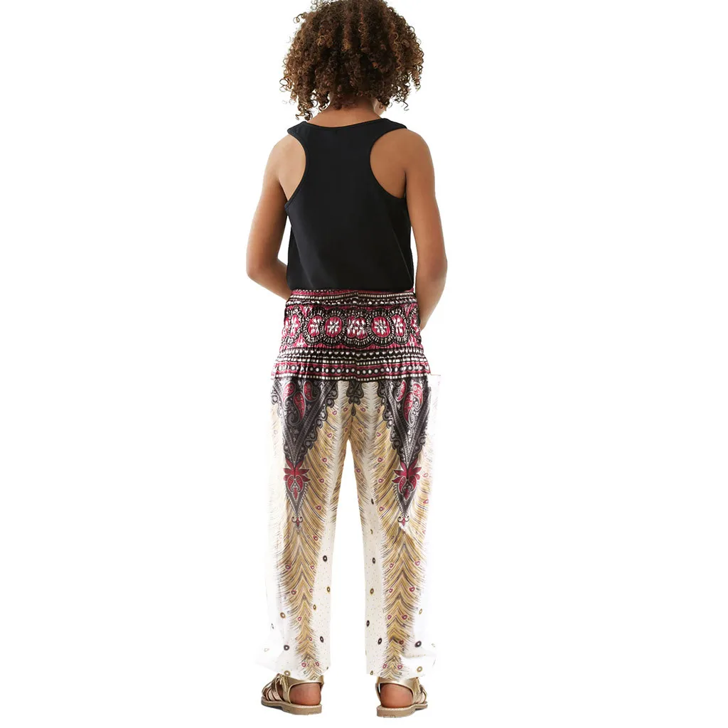 Г. Летние повседневные эластичные спортивные штаны-шаровары для мальчиков и девочек от 3 до 9 лет с 3D Цифровым принтом, леггинсы, брюки