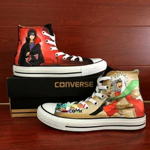 New Original Converse Chuck Taylor Anime Cosplay Naruto Itachi Jiraiya Design Custom Hand Painted Shoes Women Men Sneakers
