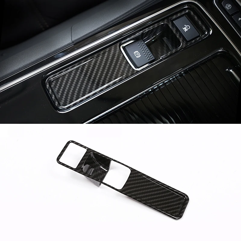 

Carbon Fiber Style ABS Plastic Electronic Handbrake Decoration Trim For Jaguar XE XFL F-Pace X761 Car Accessories