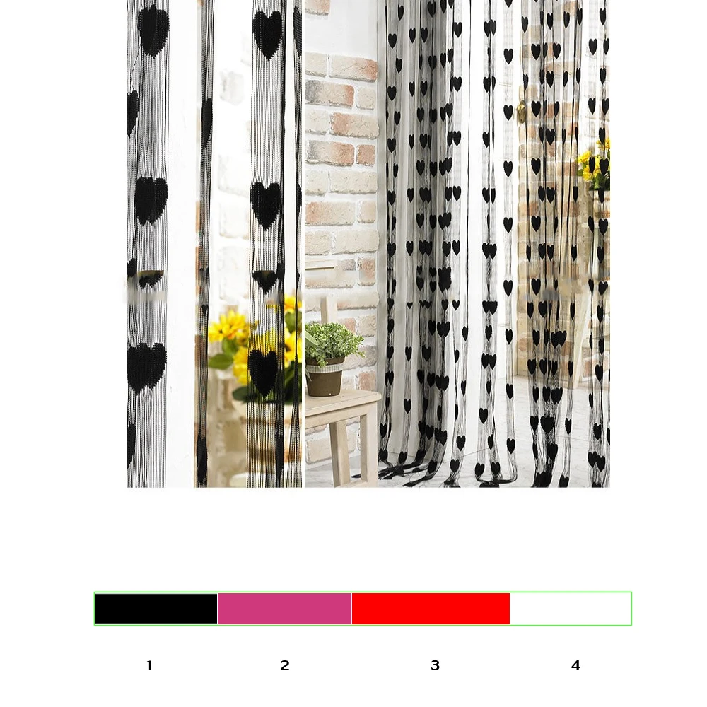 

Tassel Line String Drape Curtain for Wall Door Window Vestibule Home Decor Divider 1m x 2m