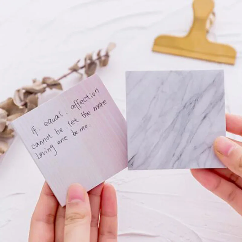 Creative Marble Color Self Adhesive Memo Pad Stone Style Sticky Notes Post Bookmark It School Office Stationery Supply | Канцтовары для