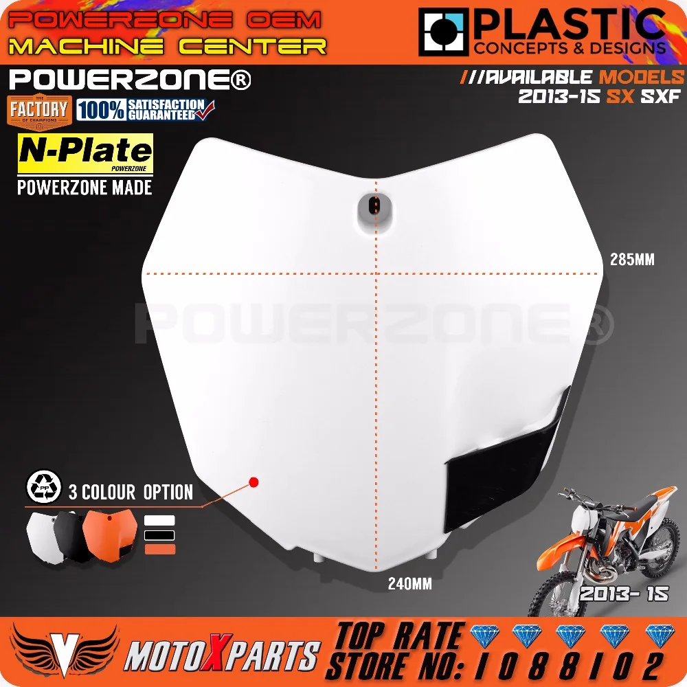 Передняя табличка с номером POWERZONE для KTM 2013 15 SX SXF XCF 125 250 350 450 EXC 530 XCW Кроссовый