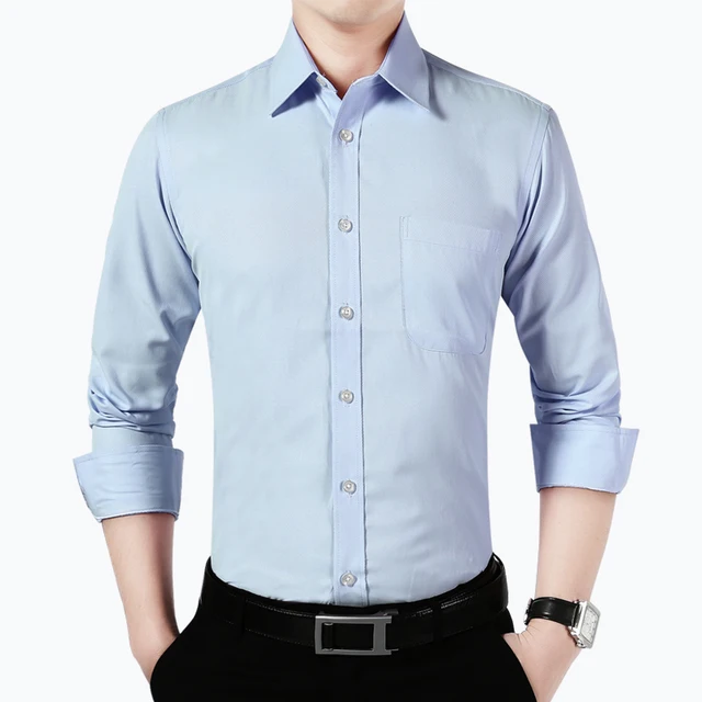 Top Quality Men's Shirt Long Sleeve Shirt Mens Solid Red Black Shirts Brand Casual Fashion