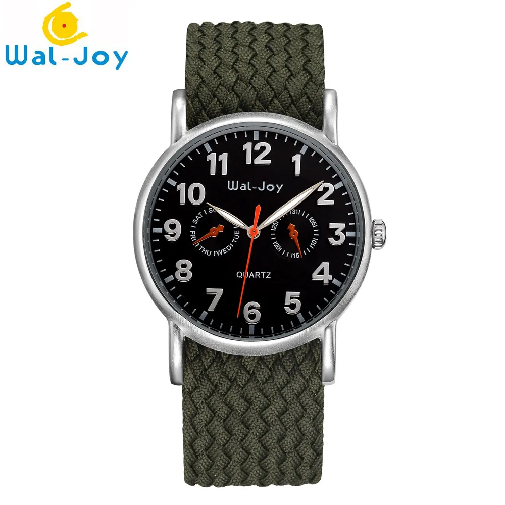 

Wal-Joy Brand Gift for Men Casual Nylon Digital Watch Waterproof Quartz Clock Army Watch Sports Men's Watches Gift(WJ8004-1)