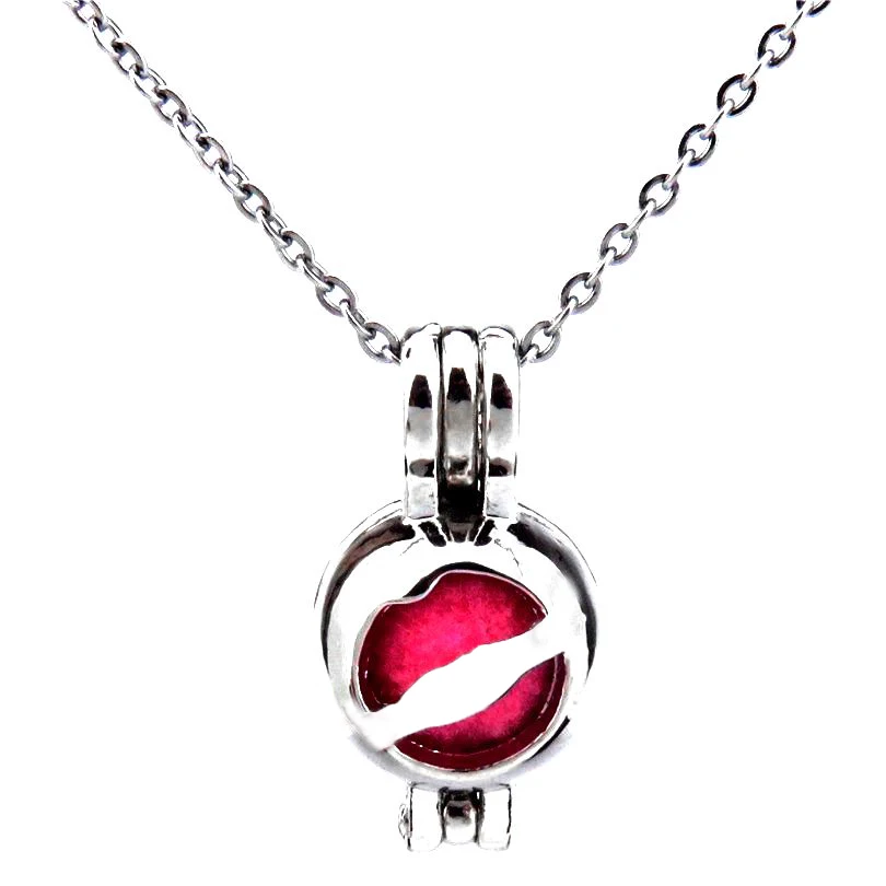 KK466 Round Ball Shape Locket Cage Aromatherapy Essential Oil Diffuser Trendy Necklace Kids Girl Women Funny Gift | Украшения и