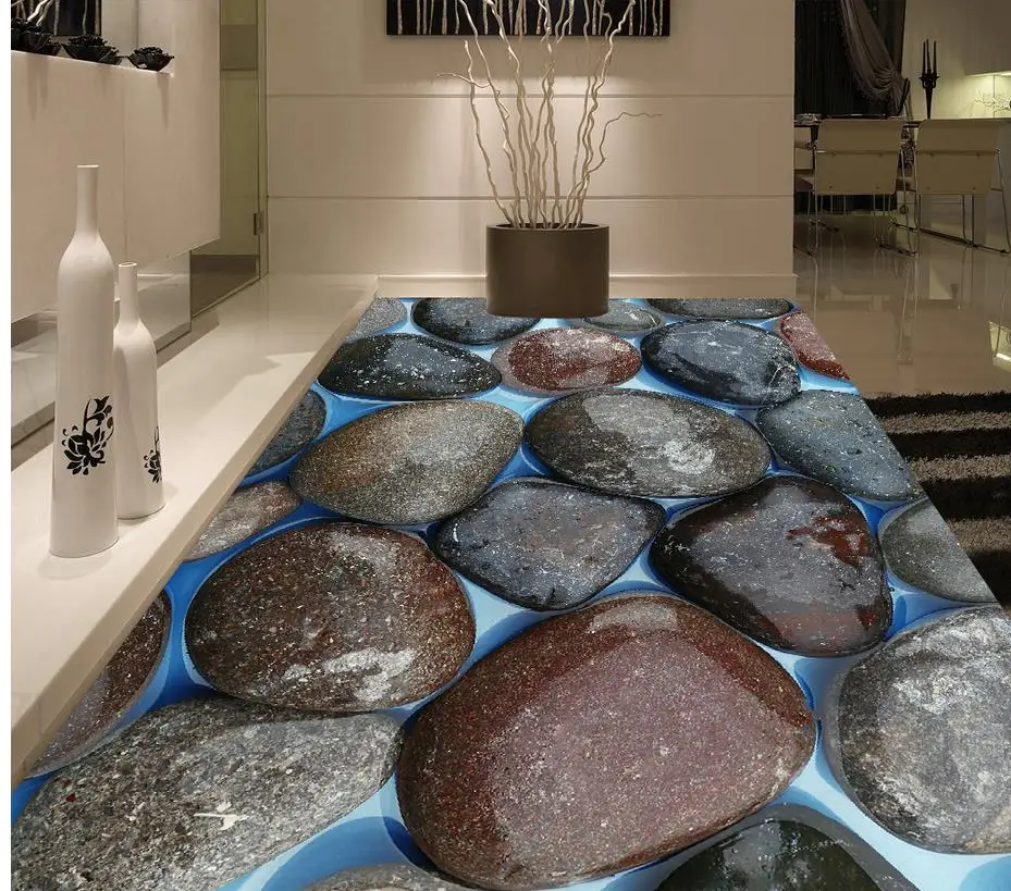 Photo wallpaper mural floor Custom Photo self adhesive 3D floor PVC