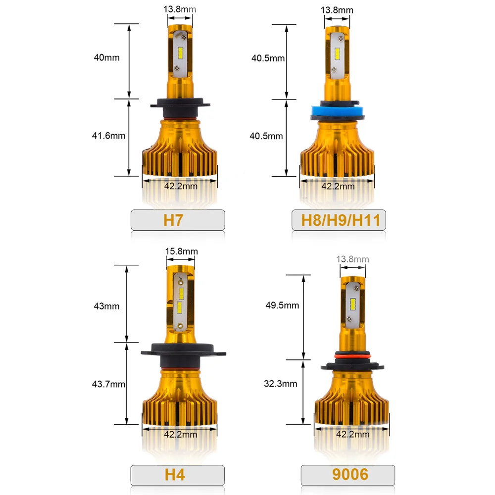 CZPVQ H4 H7 H11 светодиодные лампы 9005 9006 H8 H9 CSP Автомобильные фары 50 Вт 8400LM