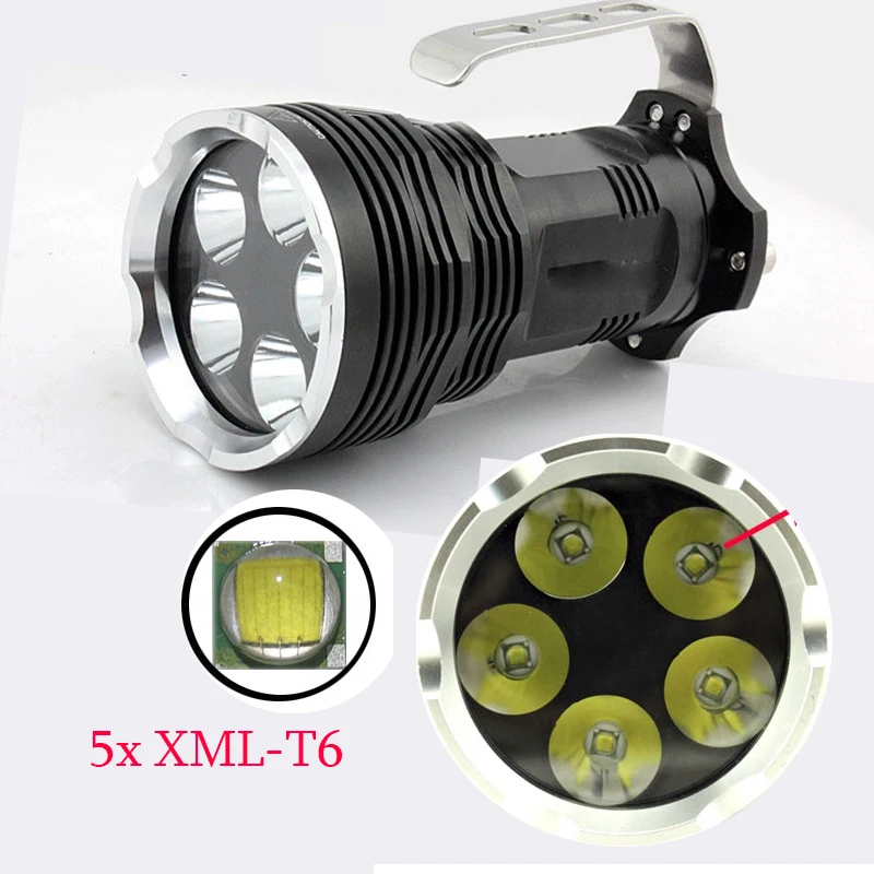 

Super Bright 5x XM-T6 LED 10000Lm LED Flashlight Torch Spotlight Searchlight super T6 18650 fishing camping