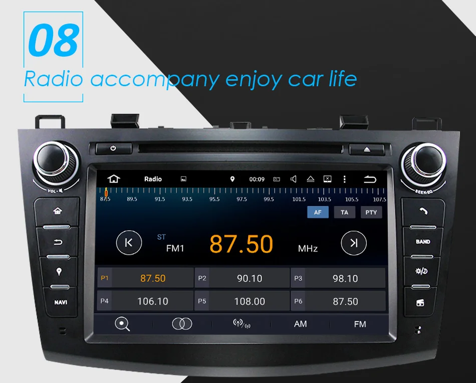 Eunavi Android 9 Car DVD for MAZDA 3 2007-2012 2 din Multimedia radio stereo player gps navigation 1024*600 HD dsp Octa core