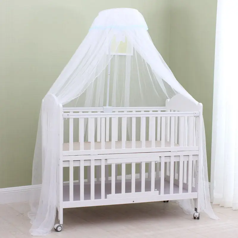 

Baby Crib Netting Canopy Bed Mosquito Net Breathable Insect Net Canopy Round Dome Mosquito Netting with Stainless Steel Stand