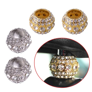 

CITALL 2pcs Replica Crystal Bling Auto Seat Headrest Collar Head Rest Interior Pole Decoration Car Styling