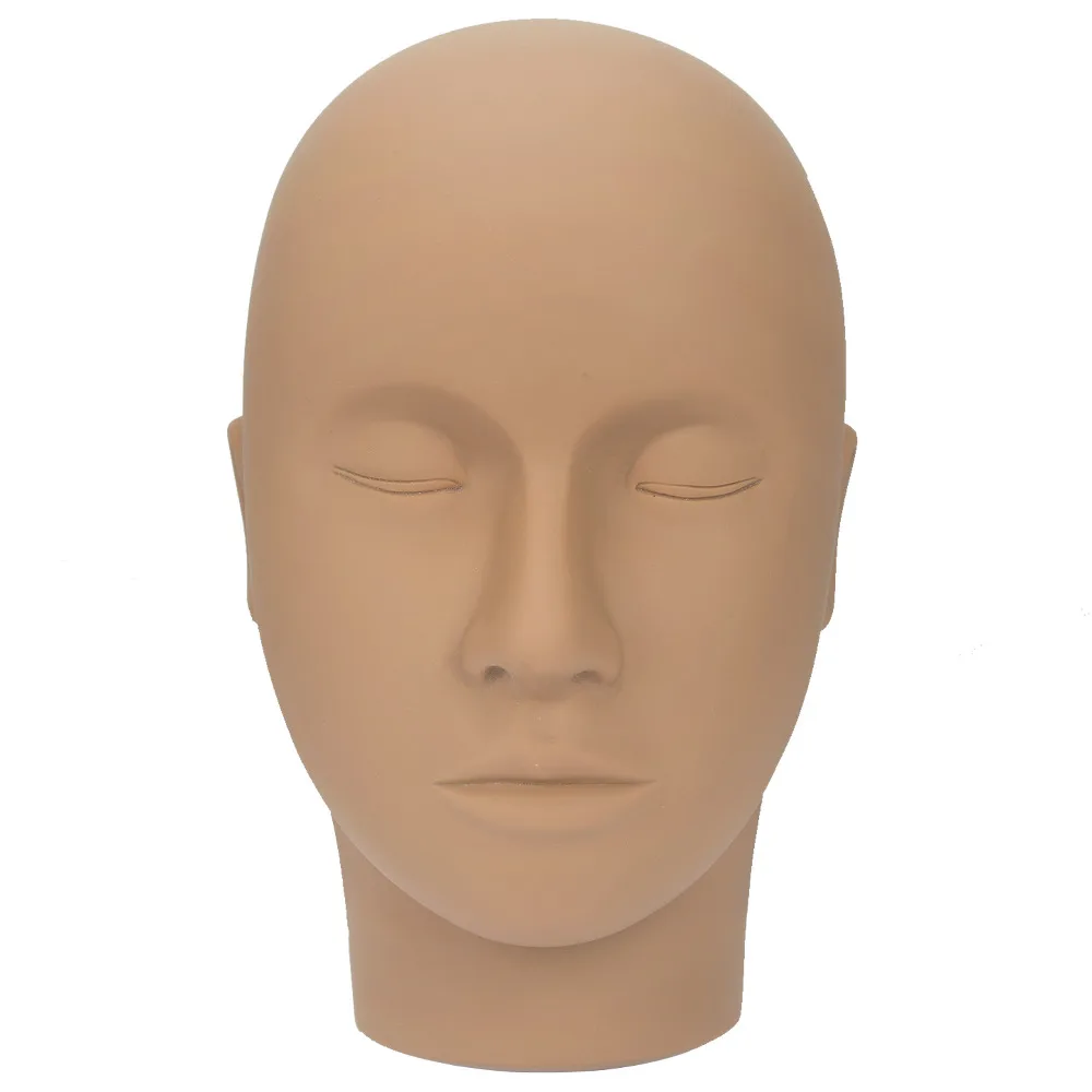 

Eyelahse head Makeup head with 10 pairs eyelashes Rubber Training Head Mannequin head for eyelashes extension wholesale