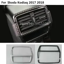 Auto interno contorno copertura trim posteriore della parte posteriore di coda a testa in condizione di Aria condizionata Presa di Sfiato 2 pz Per Skoda kodiaq 2017 2018 2019