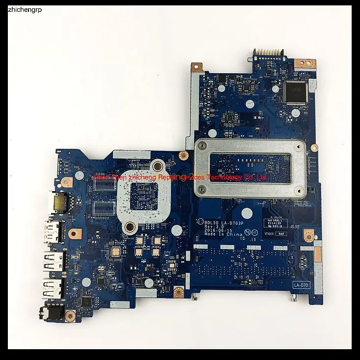 Zhichengrp для 15-AC 15-AY Серия ноутбуков BDL50 LA-D703P 854947-601 i3-5005U DDR3 UMA материнская плата