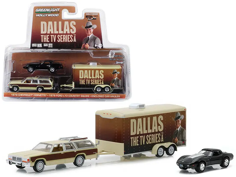 

GL 1:64 1979 FORD LTD COUNTRY & 1978 CHEVROLET CORVETTE alloy model Car Diecast Metal Toys Birthday Gift For Kids Boy