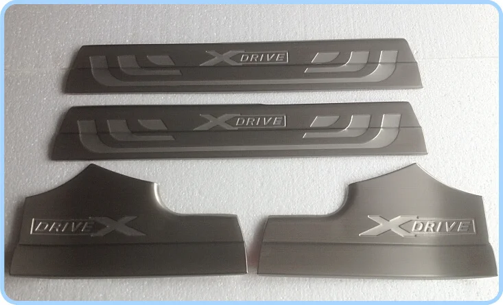 High quality stainless steel 4pcs inner door sills footplate,Door Sill Scuff Plate, threshold protection bar for BMW X3