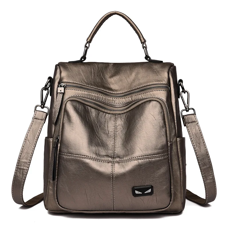 

Women Shoulder Bags Womens Leather Handbags Vintage Multifunction Hand Top-Handle Bags Totes Crossbody Messenger Bags Sac a Main