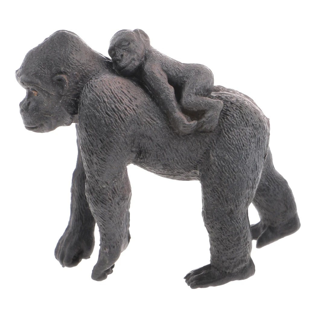 

Simulation Female Gorilla With Baby Animal Model Kids Educational Toy Story Telling & Teaching Props