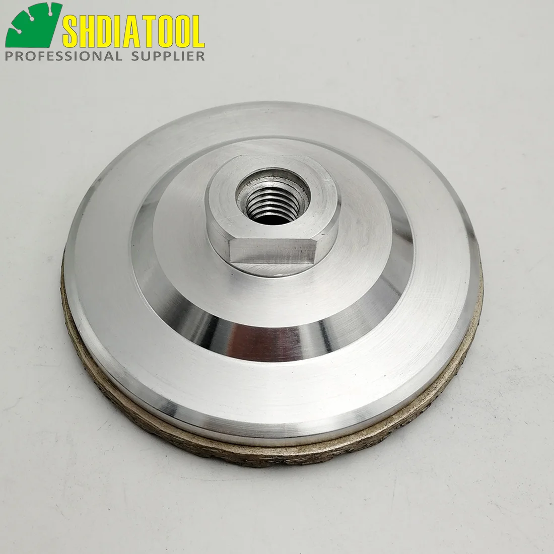 SHDIATOOL 1pc Dia 100mm/4" M14 or 5/8-11 Thread Aluminum Based Grinding Cup Wheel Diamond Grinding Wheel Disc For Granite Marble