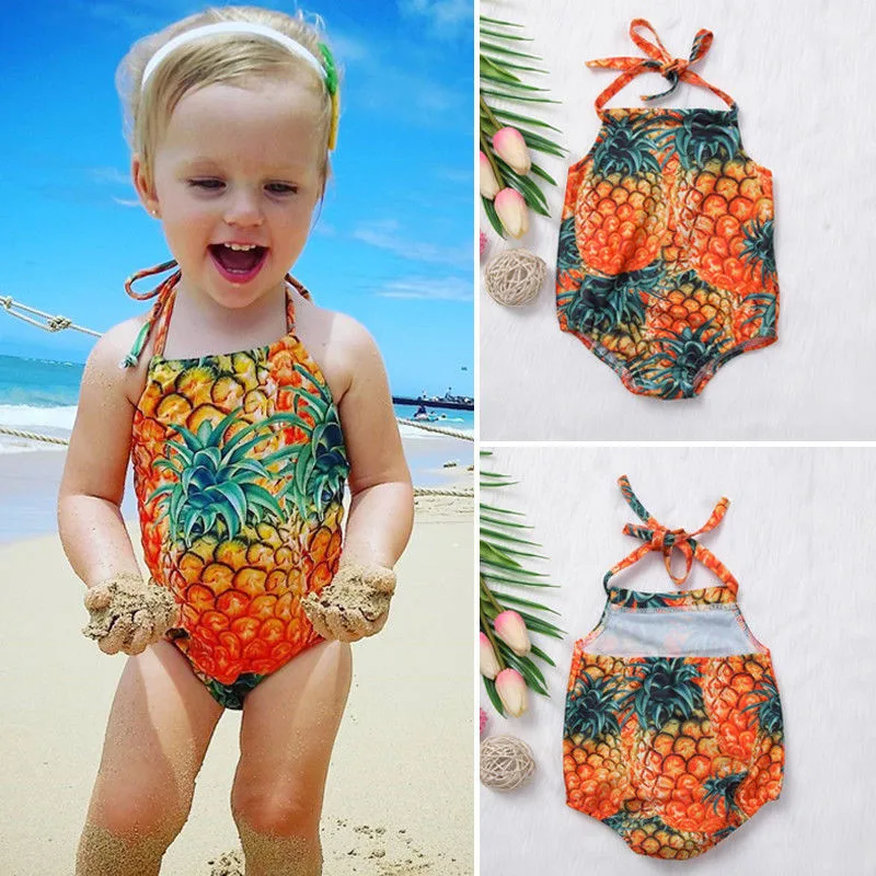 Toddler Girls Pineapple Bathing Swimsuit Bodysuits One Pieces Bikini