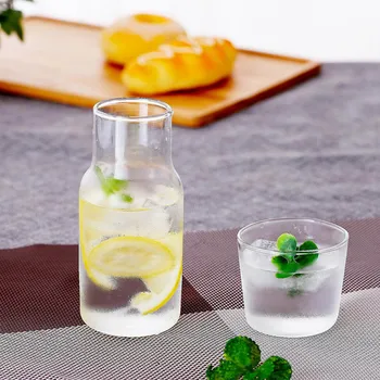 

2 In 1 Nordic Glass Cup with Lid Heat-Resistant Coffee Water Beer Cup Set DC120