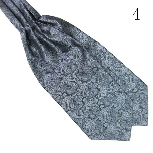 Новое поступление мужские классические красочные атласные шарфы Свадебный банкетный галстук Аскот