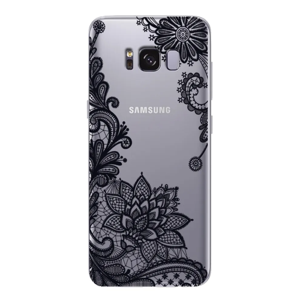 Цветочные кружева Винтаж мягкий прочный чехол с изображением цветов с силиконовый чехол для телефона для samsung Galaxy J1 J3 J5 J7 A3 A5 S8 плюс S7 S6 край S5 Note 8