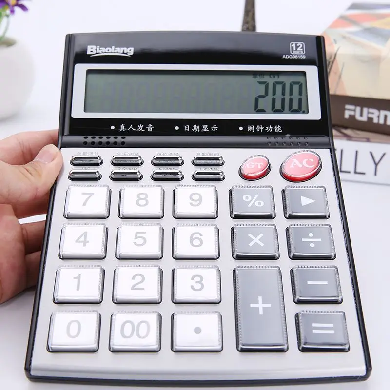 M & G 98159 صوت حاسبة ، 12 أرقام الشخصية خطاب نوع مالي خاص حاسبة