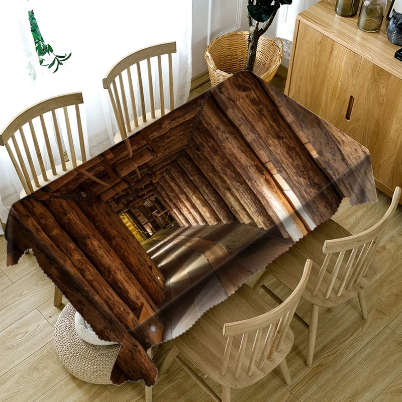 

Special wooden corridor painting tablecloth multi-function digital printing 3D tapestry cloth