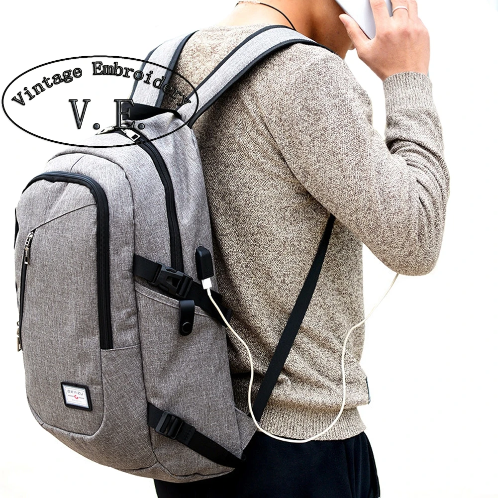 

Vintage Embroidery Backpack Student College Backpack Men Women Material Escolar Mochila Quality Brand Laptop Bag School Backpack