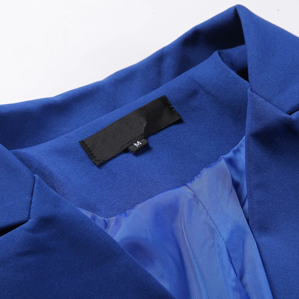 JAYCOSIN Женская куртка блейзеры женский сплошной цвет две кнопки карман Slim Fit