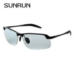 SUNRUN HD поляризованных солнцезащитных очков моды Для мужчин фотохромные очки для вождения Хамелеон очки мужской день ночь очки водителя 3043