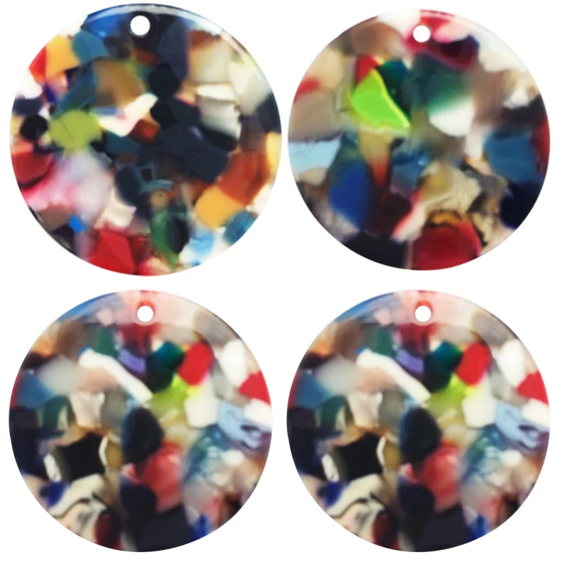 

dream-it-possible 12 pcs round 3.5cm new diy acrylic acetic acid resin earrings jewelry accessories parts for making earring lot