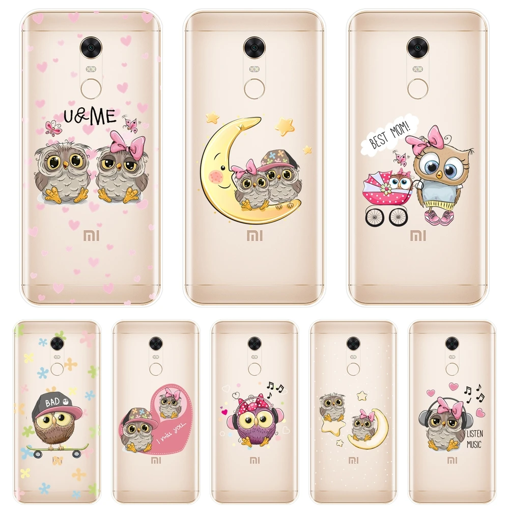 

Soft Phone Case For Xiaomi Redmi Note 4 4X 5 5A 6 Pro Prime Silicone Owl Moon Back Cover For Pocophone F1 Redmi S2 6A 5 Plus 4A