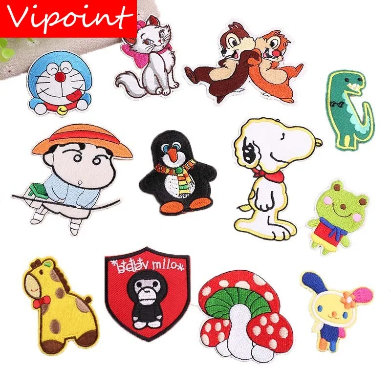 

VIPOINT embroidery cats squirrel patches dogs frog animal patches badges applique patches for clothing YX-82