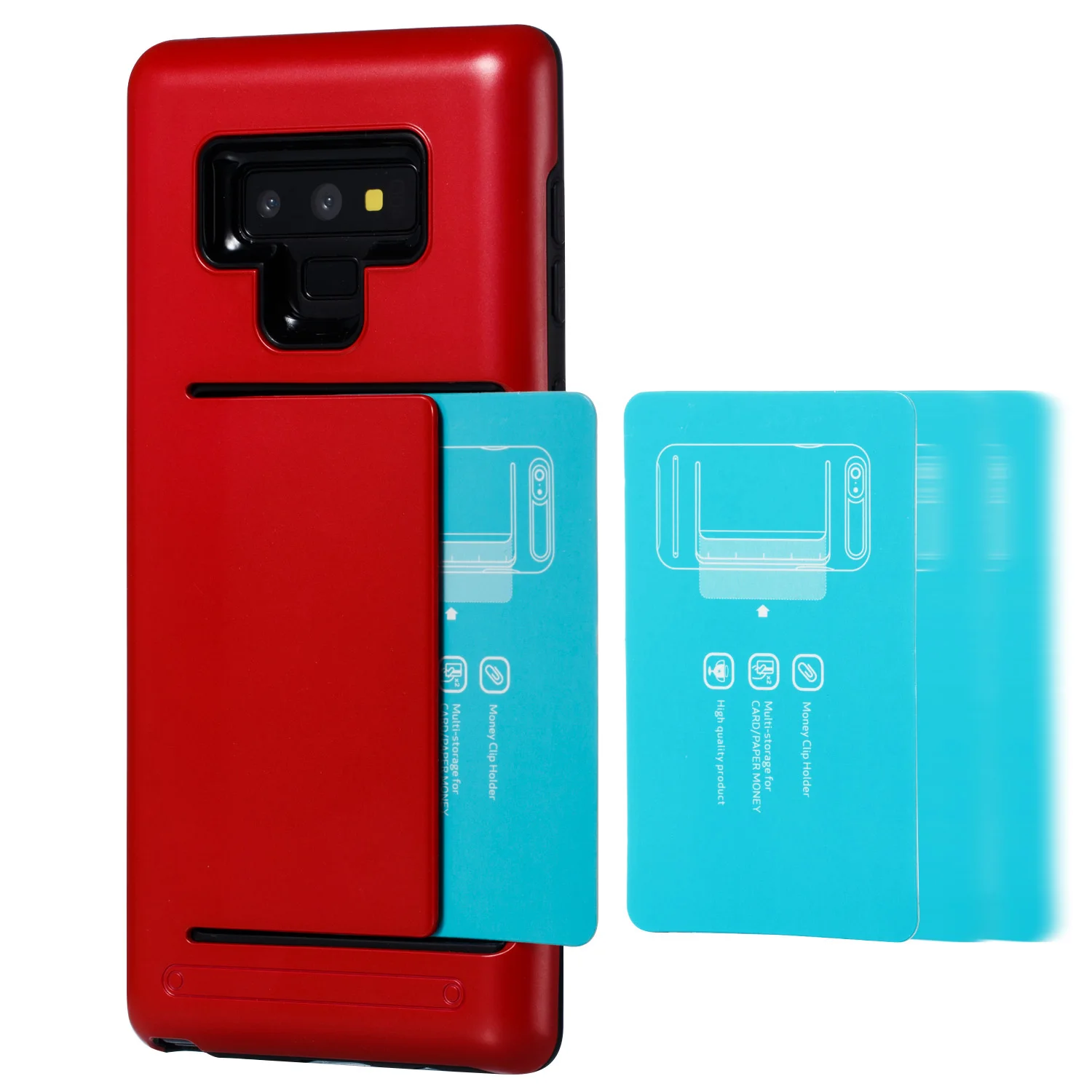 Dulcii for samsung note 9 accessories Card Holder PC TPU Hybrid Back