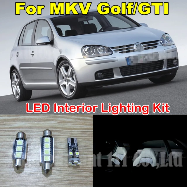12x Cold White Error Free Light Canbus Lamp For Volkswagen Vw Golf Mkv Mk5 Golf Gti Interior Led Light Kit 2006 2007 2008 2009 In Car Headlight