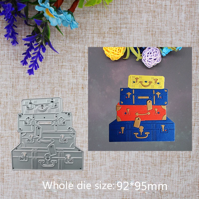 

New Arrival Cartoon Suitcase Carbon Steel Cutting Dies for DIY Scrapbook Photo Album Emboss Paper Card Knife Mould Craft 92x95mm
