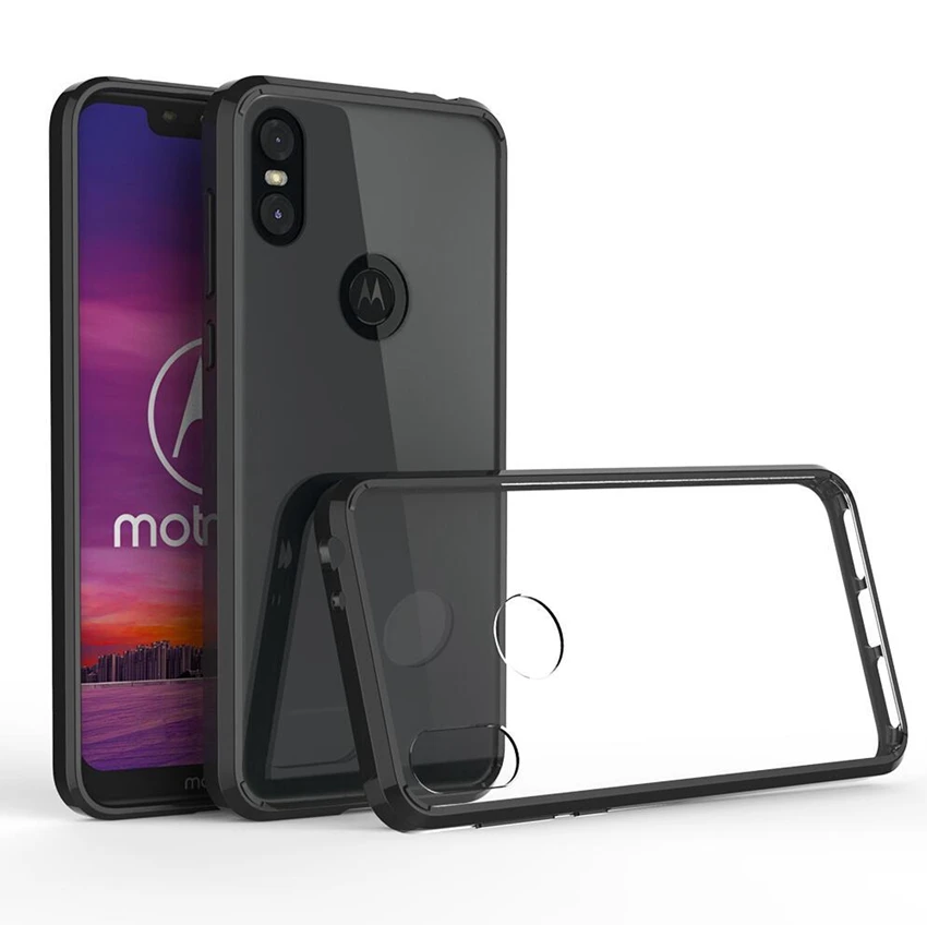

Hybrid Shockproof Cover Air Cushion Frame Case For Moto One Acrylic Crystal Clear Back Shell For Motorola Moto One Fundas Coque