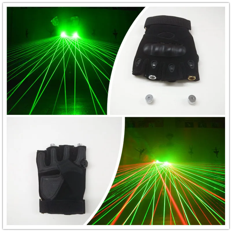 

Wholesale New Design Rechargeable Battery Green/Red Laser Man Gloves With lasers for DJ Club Party Show
