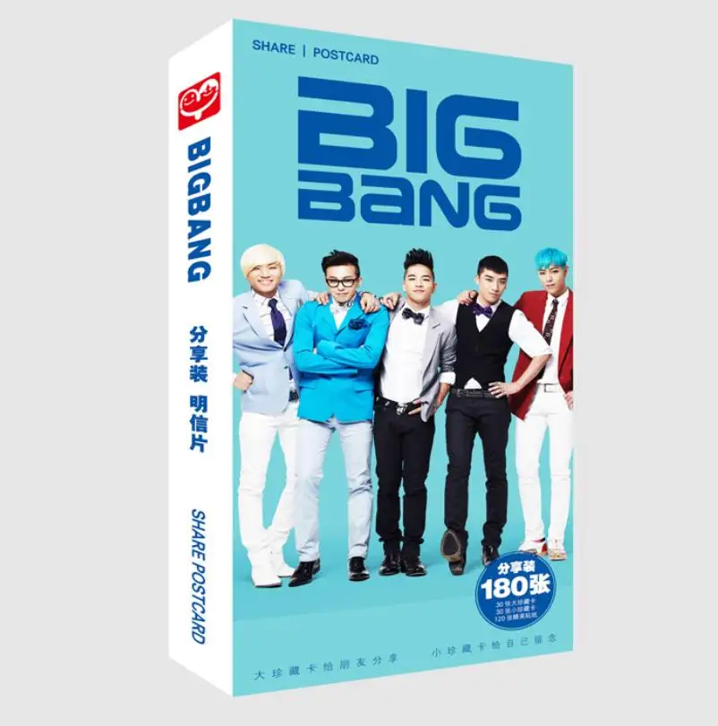 

Kpop 2018 new star category BigBang the same 120 postcards Stickers + card k-pop BigBang MADE Albums photo k pop GD photocard